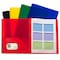 C-Line Products 2-Pocket Heavyweight Poly Folder w/Prongs, Assorted Colors, PK10 32960 - alternate 1